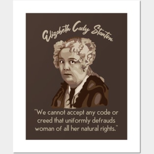 Elizabeth Cady Stanton Portrait and Quote Posters and Art